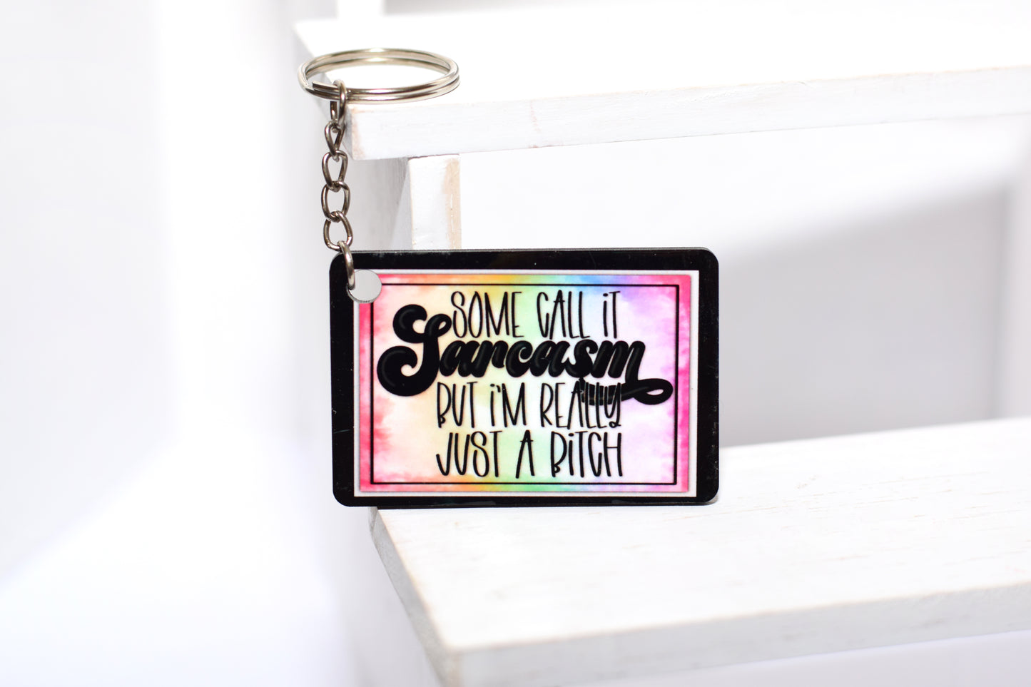 Sarcasm keychain