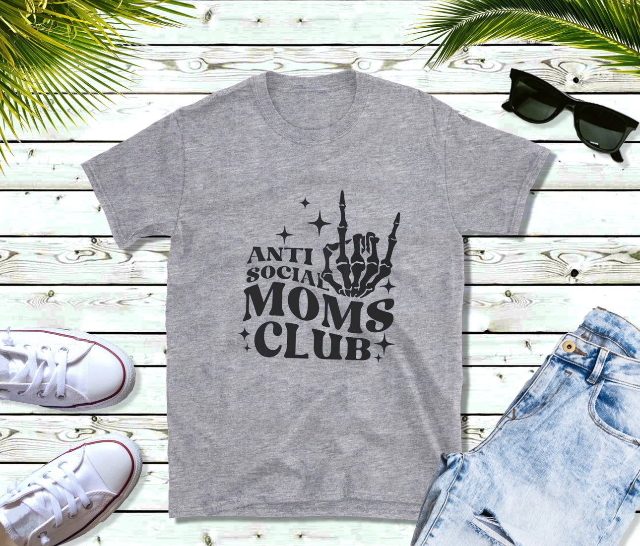 Anti social Moms club tshirt