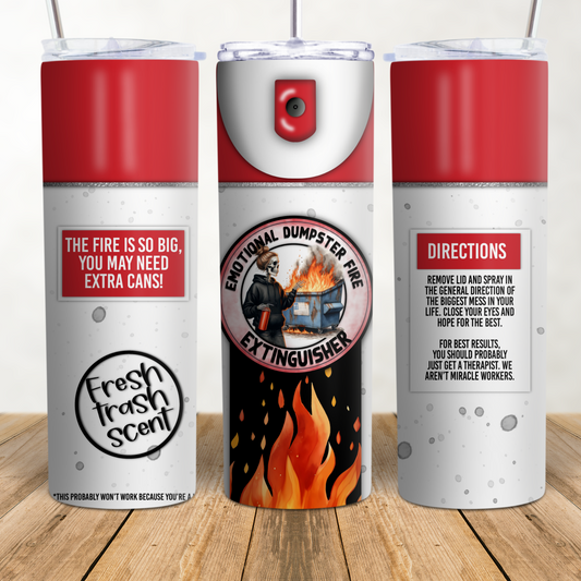 Hilarious emotional dumpster fire 20oz tumbler