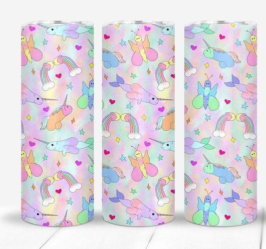 Funny rainbow penis tumbler