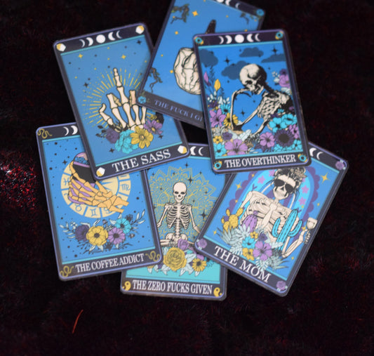 Hilarious tarot card waterproof vinyl stickers