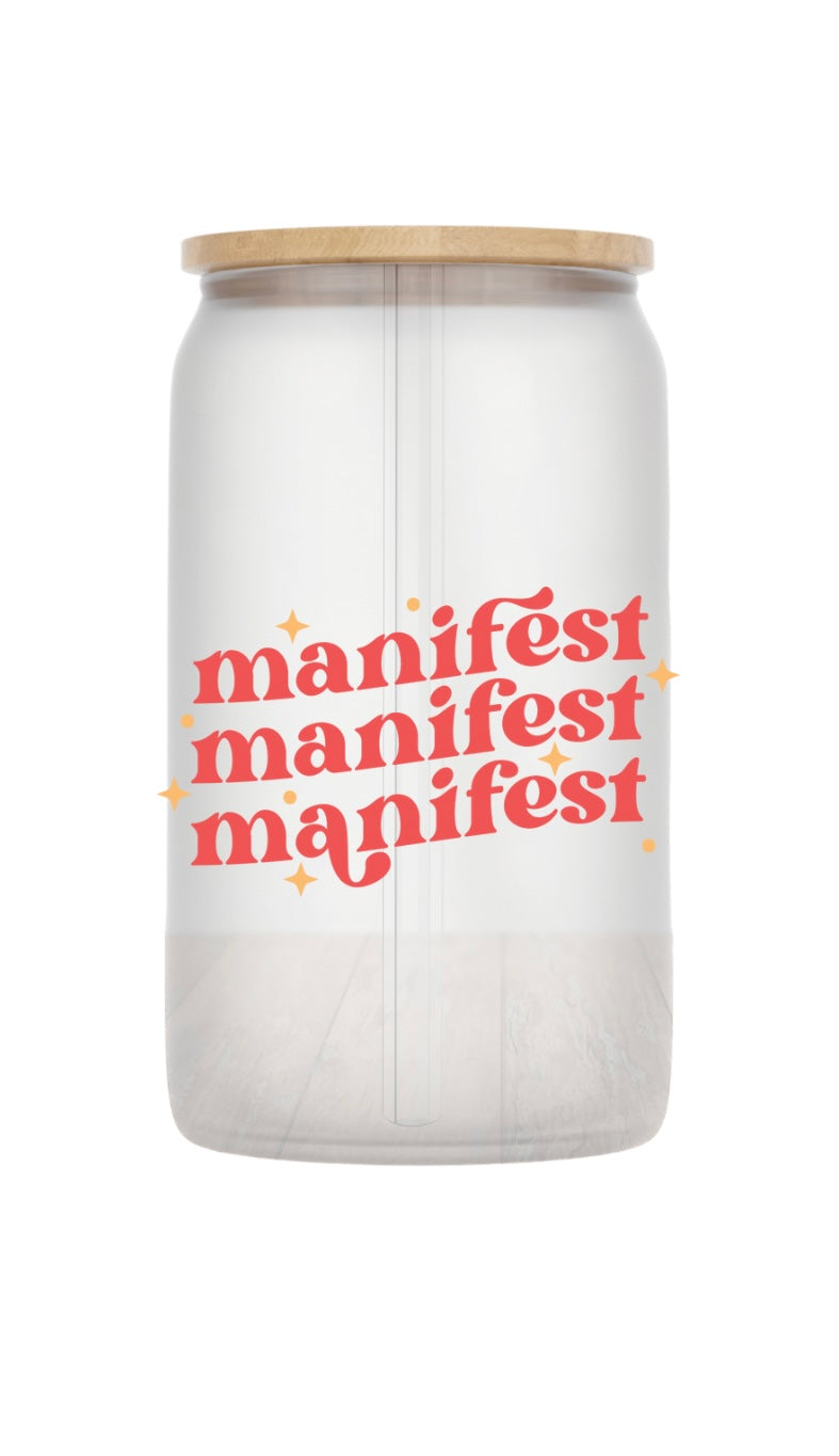 Manifest glass can