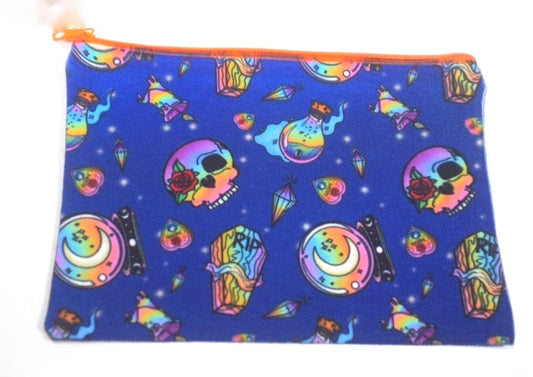 Neon space cosmetic bag