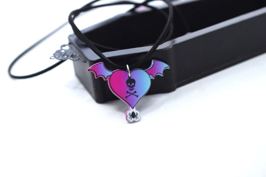 Electric bubblegum batty choker