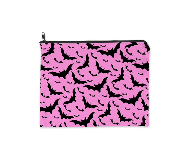 Pink bats cosmetic bag