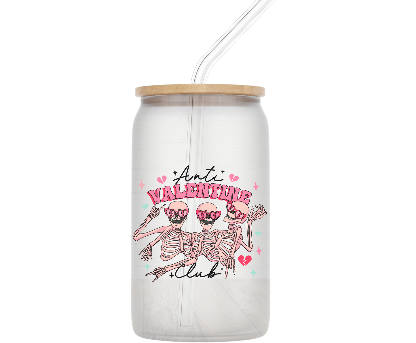 Anti-Valentines Glass Cans (multiple)