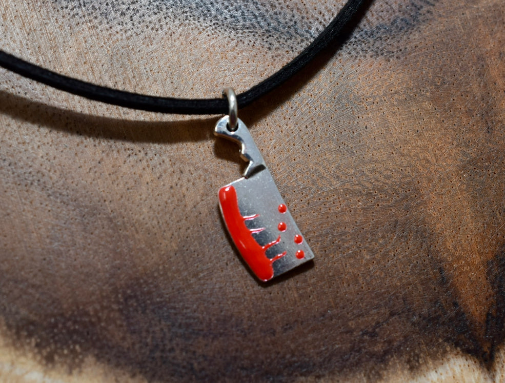 Bloody Butcher knife choker