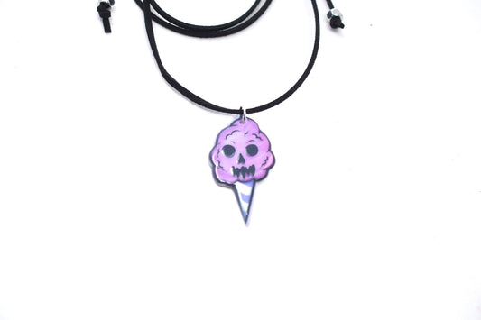 Spooky cotton candy choker