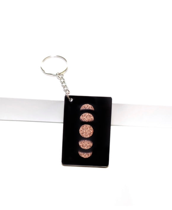 Cheetah moon keychain